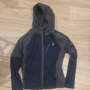 Spyder Dark Blue and Charcoal Hooded Jacket